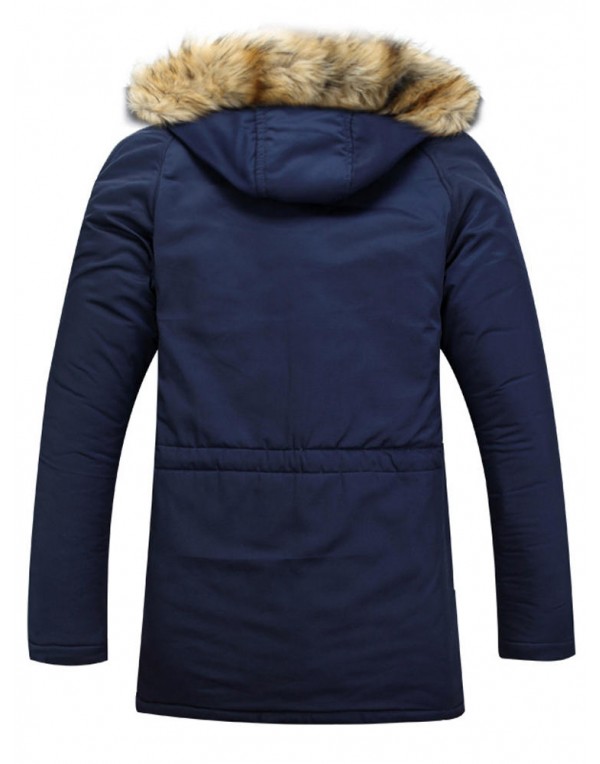 Winter Hooded Long Sleeve Thicken Warm Couple Coats ( Button and cap rope are random )