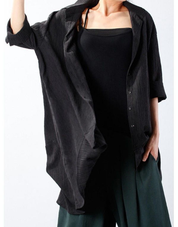 Solid Color Women Thin Long Sleeve Open Front Cardigan